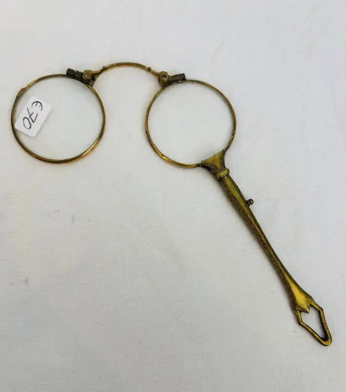 Antique 1800’s Rare Lorgnette Folding Glasses. Great Condition. 15x10cm
