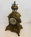 Antique 1800’s Heavy Bronze French Mechanical Mental Clock. Serviced & Working. 43x24x18cm