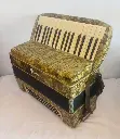 Antique Large 80bass Galotta Accordion. Working. 45x43x30xm