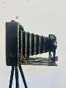 Antique Original 1900-10’s German Folding Plate Camera on Brass Stand. 90cm and opens more