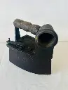 Antique Original 1800’s Large Heavy Duty Rare Coal Iron with Chimney. 22x21x12cm