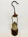 Antique decorative paraffin mining lamp ! 20x12cm handle 45cm