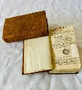 2 Antiques original dated 1761 French bibles books. 15x10x4cm. 500pages.
