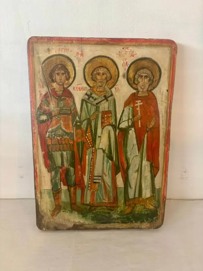 Antique original 1800’s Greek Orthodox icon. 40x28x2cm