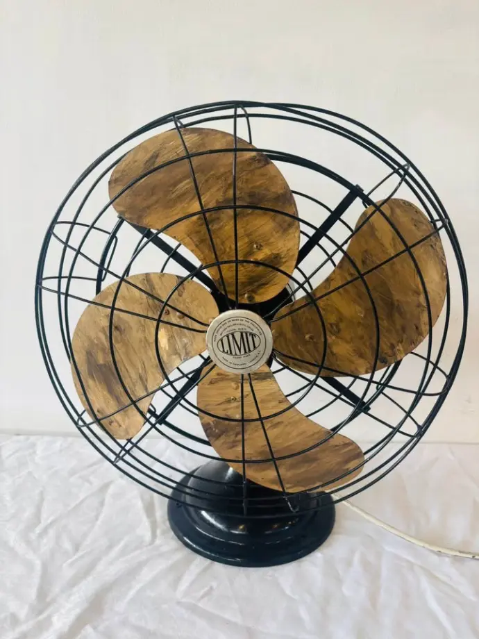 Antique 1920-40’s heavy cast iron Limit large fan. Working. 50x45x30cm