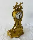 Antique original 1800’s French cast iron mechanical clock with alarm. Serviced & worked. 29x17x12cm