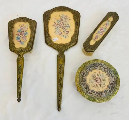 Antique rare Victorian complete vanity set. 33cm
