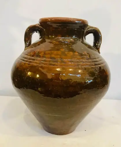 Vintage Cyprus handmade pottery vase Lapithos style! 30x25cm