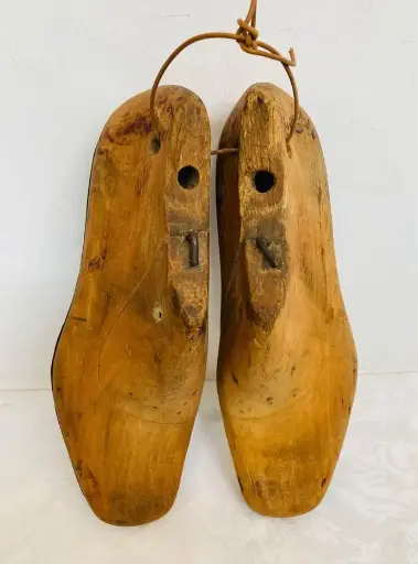Pair of Antiques shoemaker wooden shoes! 28cm