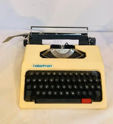 Vintage 1970’s Robotron typewriter with paper work! fully working (typing) 30x30x10cm