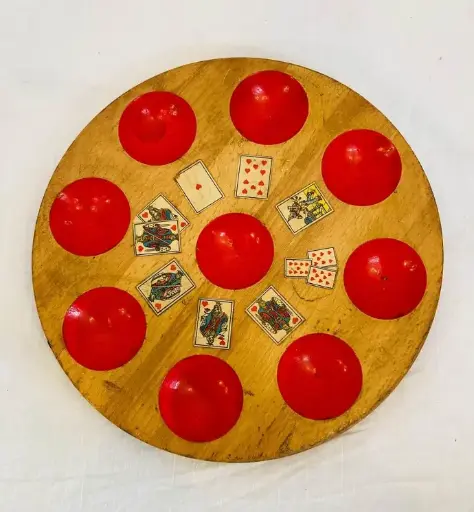 Antique collectible wooden board game! 26cm