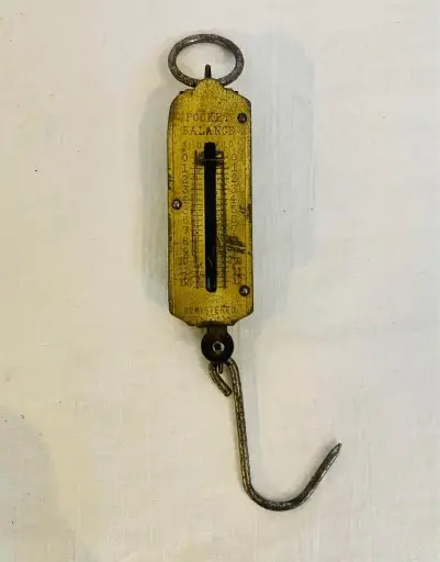 Antique 1920-40’s German Registered Pocket Balance Scale! Working! 20x3cm