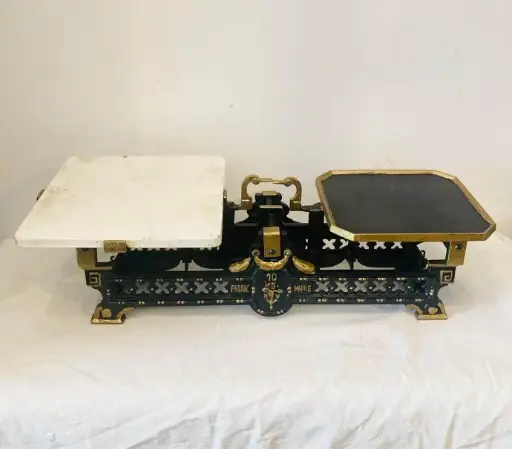 Antique 1800’s Very Rare German Cast Iron Scale (fully Restored ) 58x24x18cm
