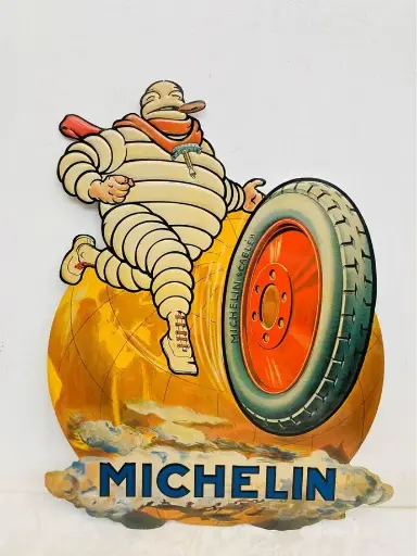 Original collectible 2003 Michelin metal tin sign! 40x32cm