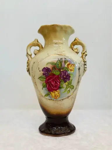 Antique Victorian English amphora porcelain vase ! 30x20cm