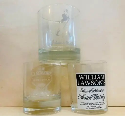 Collection Of 3 Barware Glasses!10x8cm, 8x7cm Great Condition!