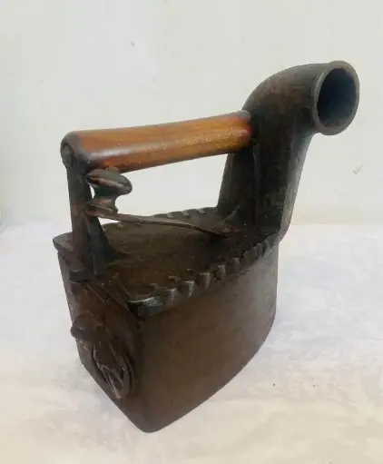 Antique rare 1800’s coal iron with Chimney!
