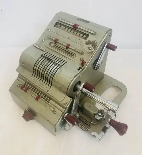 Antique German Metal Cast Iron BRUNSVIGA Adding Machine/Calculator! 30x23x18cm
