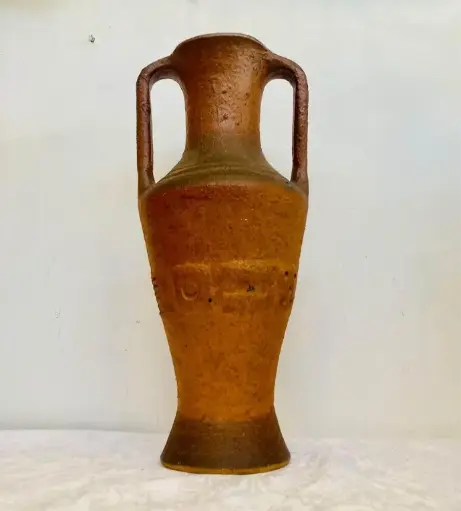 Large antique very heavy handmade terracotta / pottery vase! 48x22cm