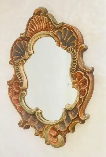 Antique very heavy handmade baroque style wall mirror! 52x34cm