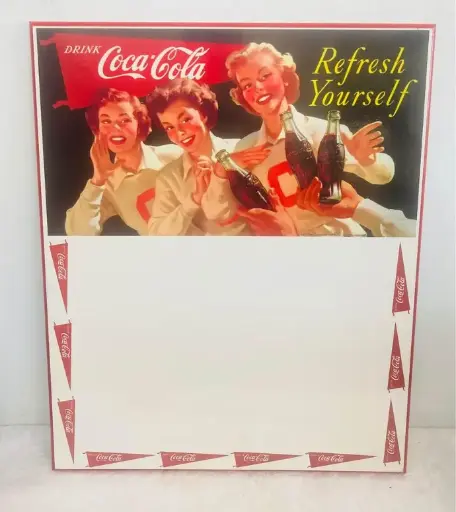 Original collectible 1997 large wooden coca cola board! Made in USA! Unused great condition! 57x46cm