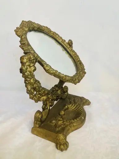 Antique Cast Iron Dressing Mirror. 32x25x12cm