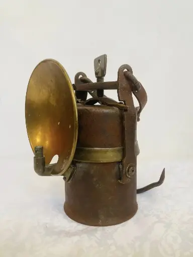 Antique Original Carbide Acetylene Mining Lamp. 20x14x8cm