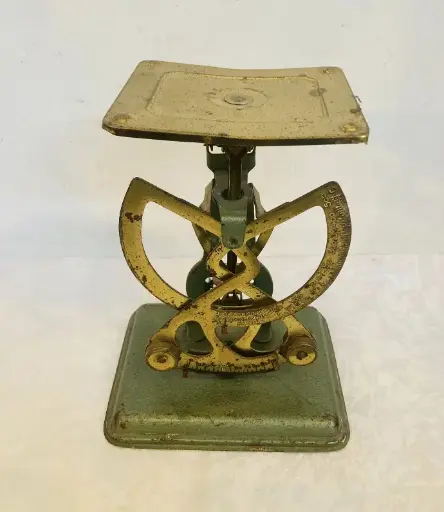 Antique Rare Columbus German Bikateral double pendulum letter scale. Working. 22x12x15cm