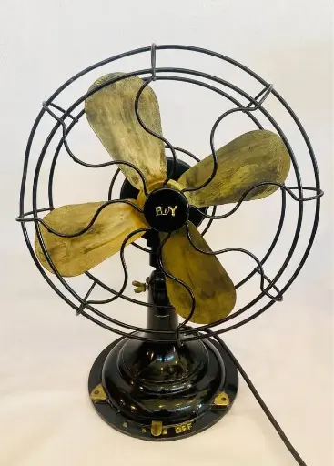 Antique 1920-40’s English B&Y cast iron military fan! Working! 43x33x20cm
