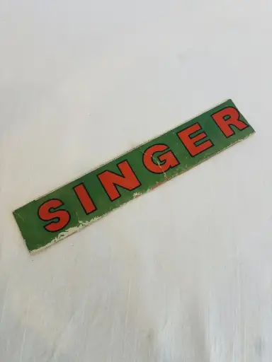Old Cardboard Singer Advertising. 24x5cm