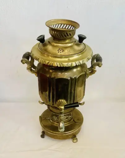 Antique 1800’s Persian Oil Brass Samovar. 43x27x26cm.
