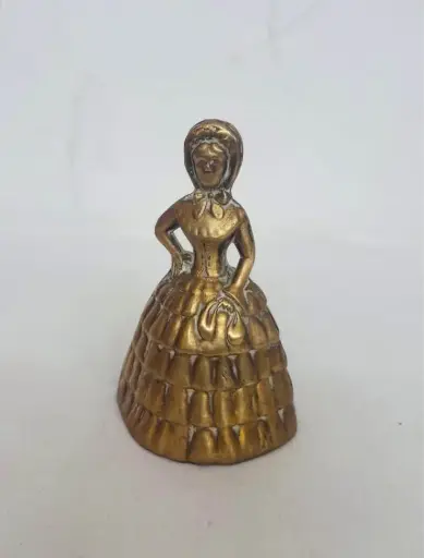Antique Heavy English Bronze Bell. 10x5cm