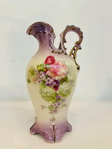 Antique Original handmade porcelain jug/vase made in Czechoslovakia! 33cm