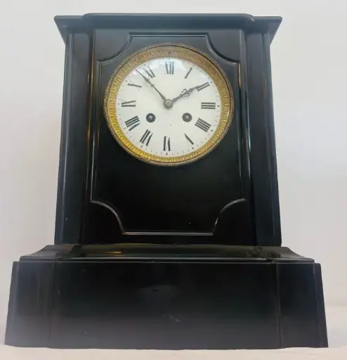 Antique 1800’s Very Heavy Marble French Clock. Working. No chiming. 33x28x14cm