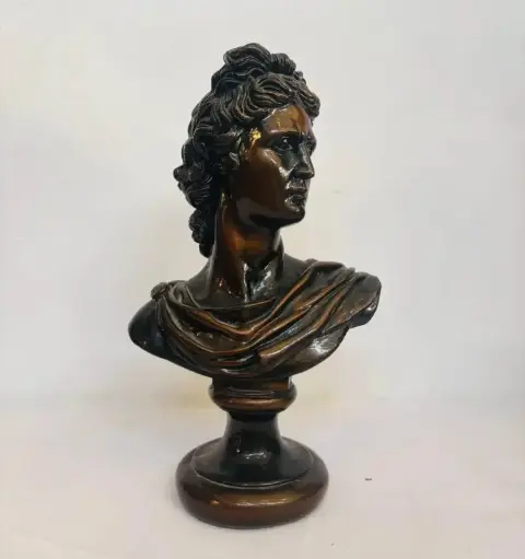 Vintage Large Handmade Ceramic Apollo Figurine. 33x20x12cm