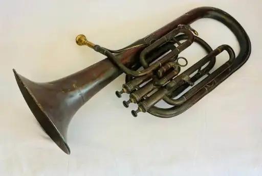 Antique 1800’s French Large Music Horn/Trumpet. 55x33x19cm