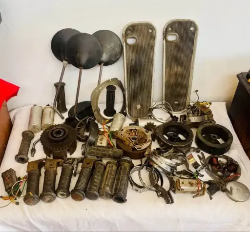 Large Collection of Vintage Simpson Motorcycle Spare Parts