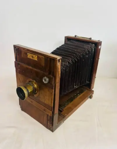 Antique 1800’s Rare German Early Wooden Plate Camera.