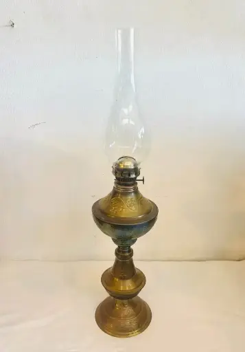 Large Vintage Brass Light Weight Lamp. 58x14 cm